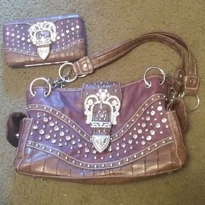 BLING 2 piece purse and wallet
